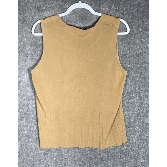 Vintage Worthington Knit‎ Tank Top & Button Up Cardigan Set Womens Size XL Tan - Picture 8 of 11